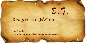 Dragan Tatjána névjegykártya